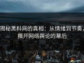 揭秘黑料网的真相：从情绪到节奏，揭开网络舆论的幕后