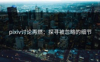 pixiv讨论再燃：探寻被忽略的细节