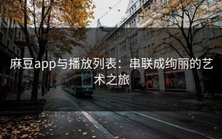 麻豆app与播放列表：串联成绚丽的艺术之旅