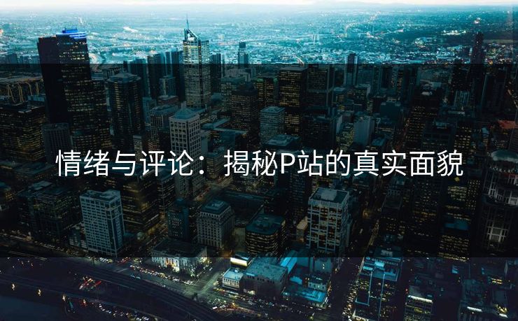 情绪与评论：揭秘P站的真实面貌-第1张图片-p站网页版影视网 - p站内容页