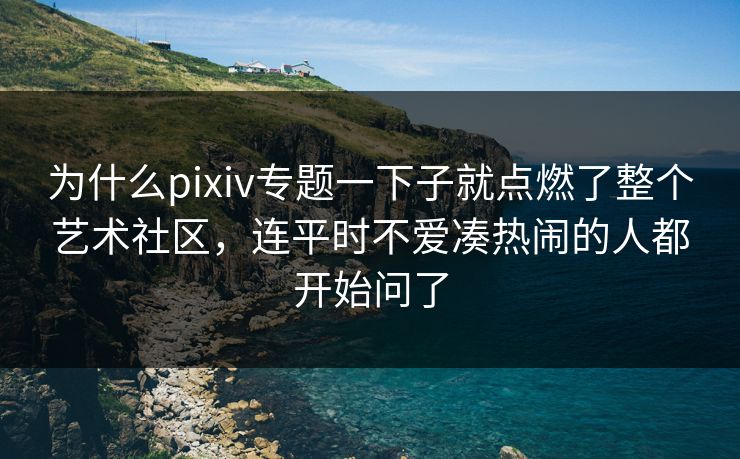 为什么pixiv专题一下子就点燃了整个艺术社区，连平时不爱凑热闹的人都开始问了-第1张图片-p站网页版影视网 - p站内容页