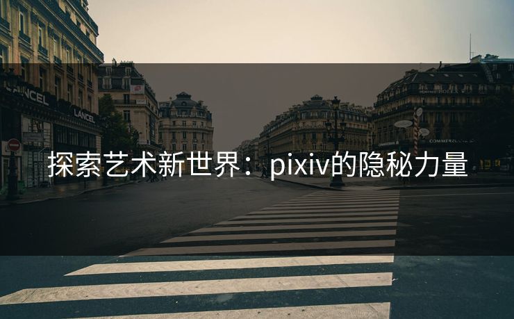 探索艺术新世界：pixiv的隐秘力量-第1张图片-p站网页版影视网 - p站内容页